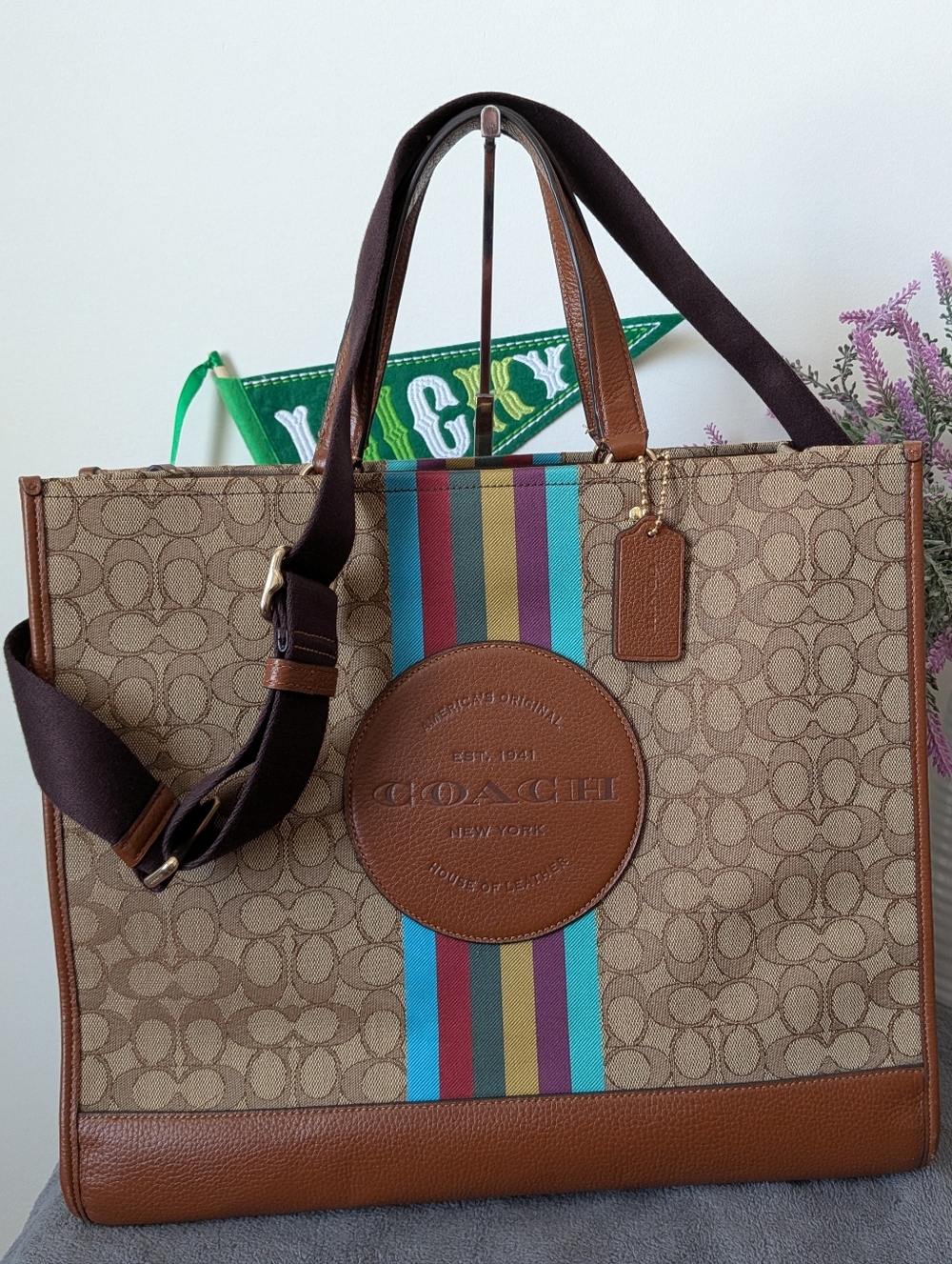 Coach Dempsey 40 With Multi Stripes